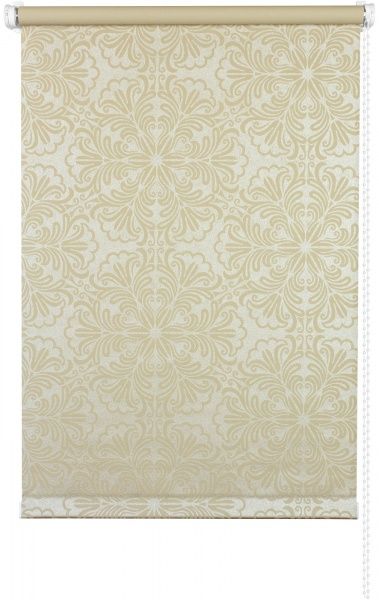 Ролета мини Delfa Металлик Принт 48x170 см темно-бежевая 