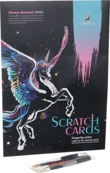 Скретч-картина Сказочный единорог 40,5x28,5 см 