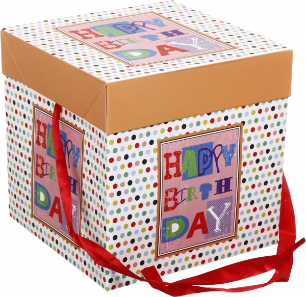 Коробка складная Полосы/горох 20x20x20 см (EBXM9801)