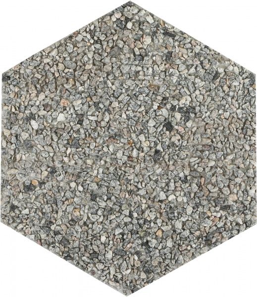 Тротуарная плитка АртБетон Шестигранник декорированная гранитной крошкой 35x35x5 см