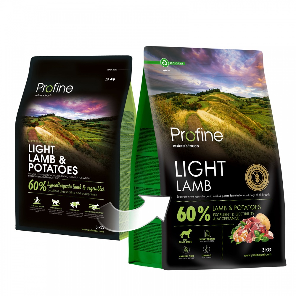 Корм сухий Profine Adult для собак з надмірною вагою з ягнятиною та картоплею 3 кг
