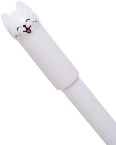 Ручка гелевая Белое котенок 