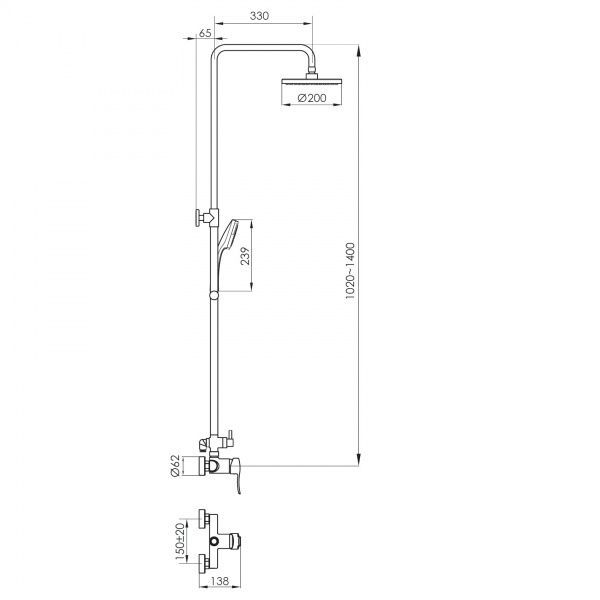 Душова система Imprese Nova Vlna T-15135