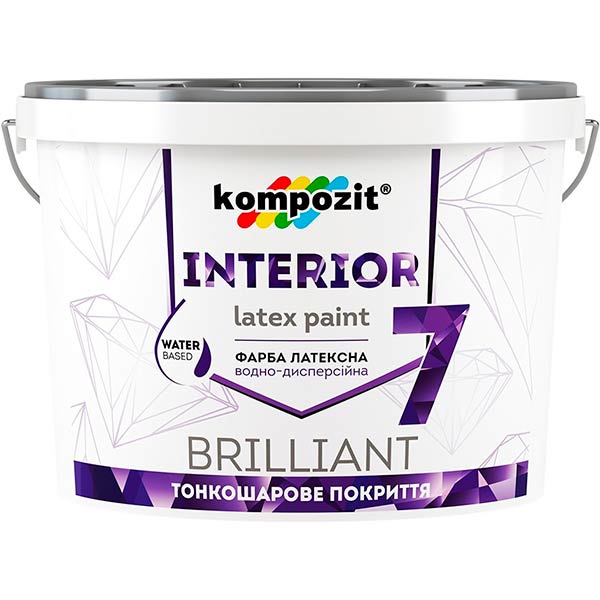 Краска латексная Kompozit Interior 7 база С мат база под тонировку 4.2кг 