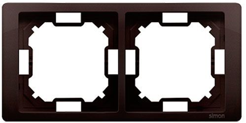 Рамка двомісна Simon Basic універсальна шоколадний BMRC2/47