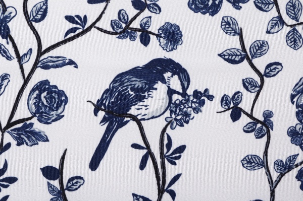 Скатерть Fama d160 белый с синим Luna 