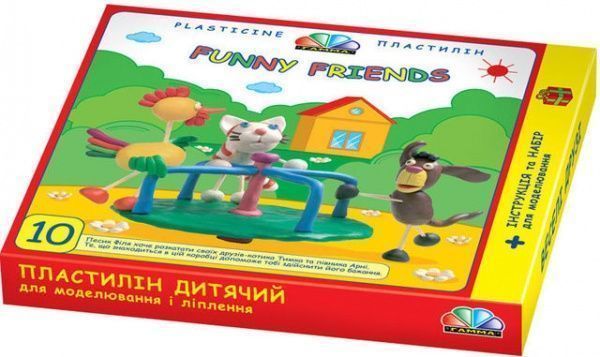 Пластилин Веселые друзья 10 цветов 150 г 331016 Гамма