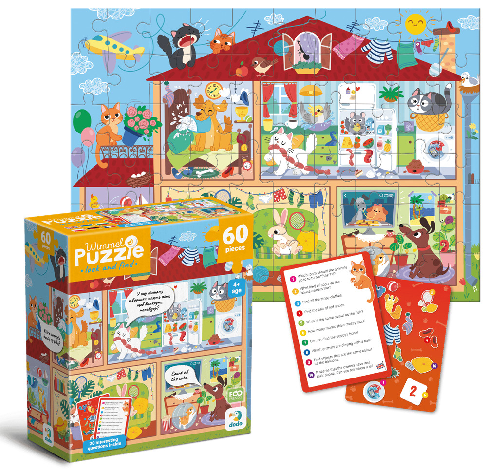 Пазл DoDo Питомцы дома, 60 элементов 300661