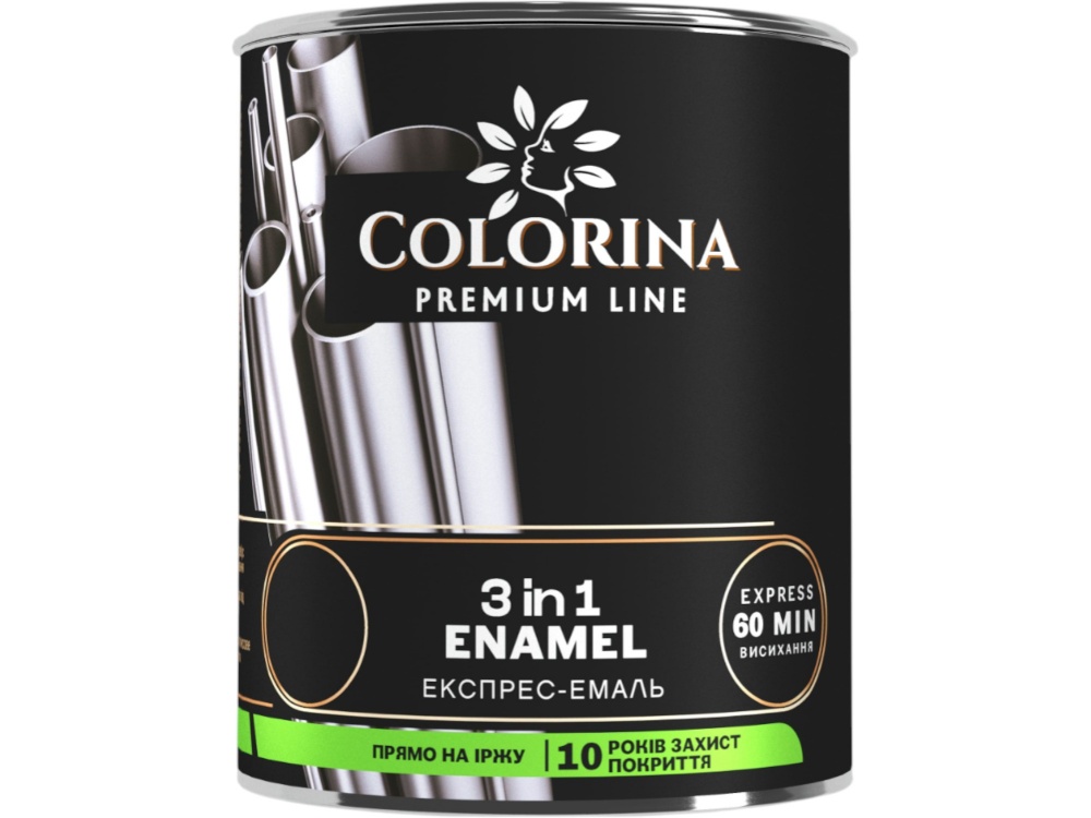 Ґрунт-емаль COLORINA Enamel 3 in 1 зелений глянець 2,5л