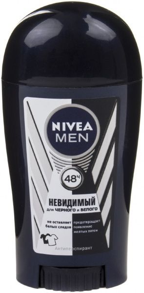 Антиперспирант для мужчин Nivea Невидимий для чорного та білого 40 мл