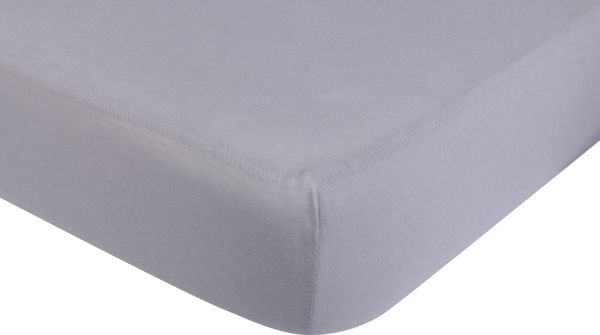 Простирадло на резинці трикотажне 180x200 см сірий Homeline 
