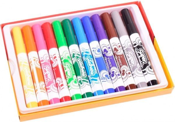 Фломастери Super Washable Jumbo 12 шт Marco