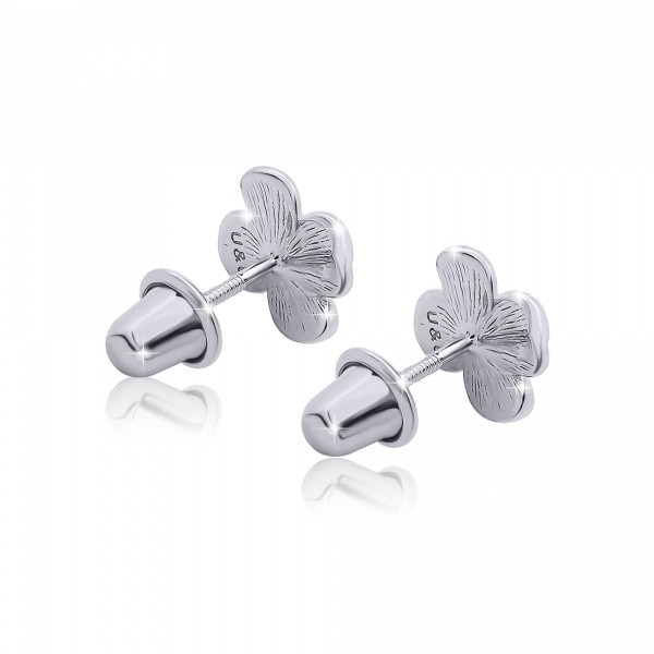 Серьги-пусеты UMa&UMi Пион желтый