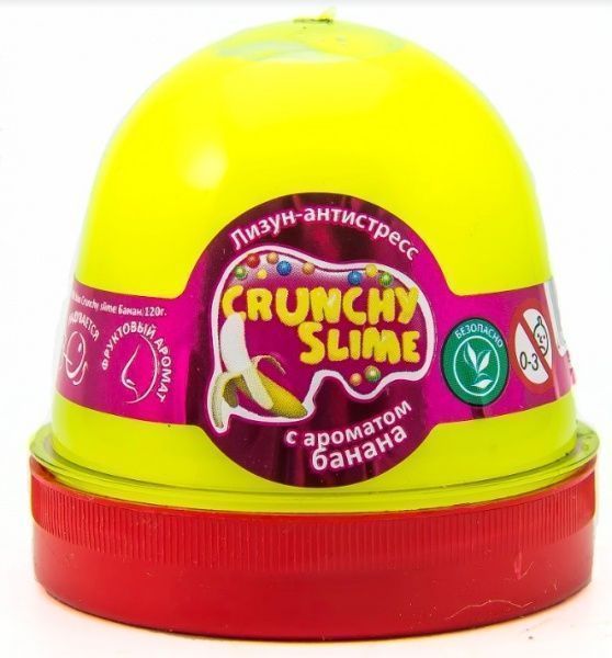 Слайм OKTO хрустящий Crunchy slime Банан 120 г 80089