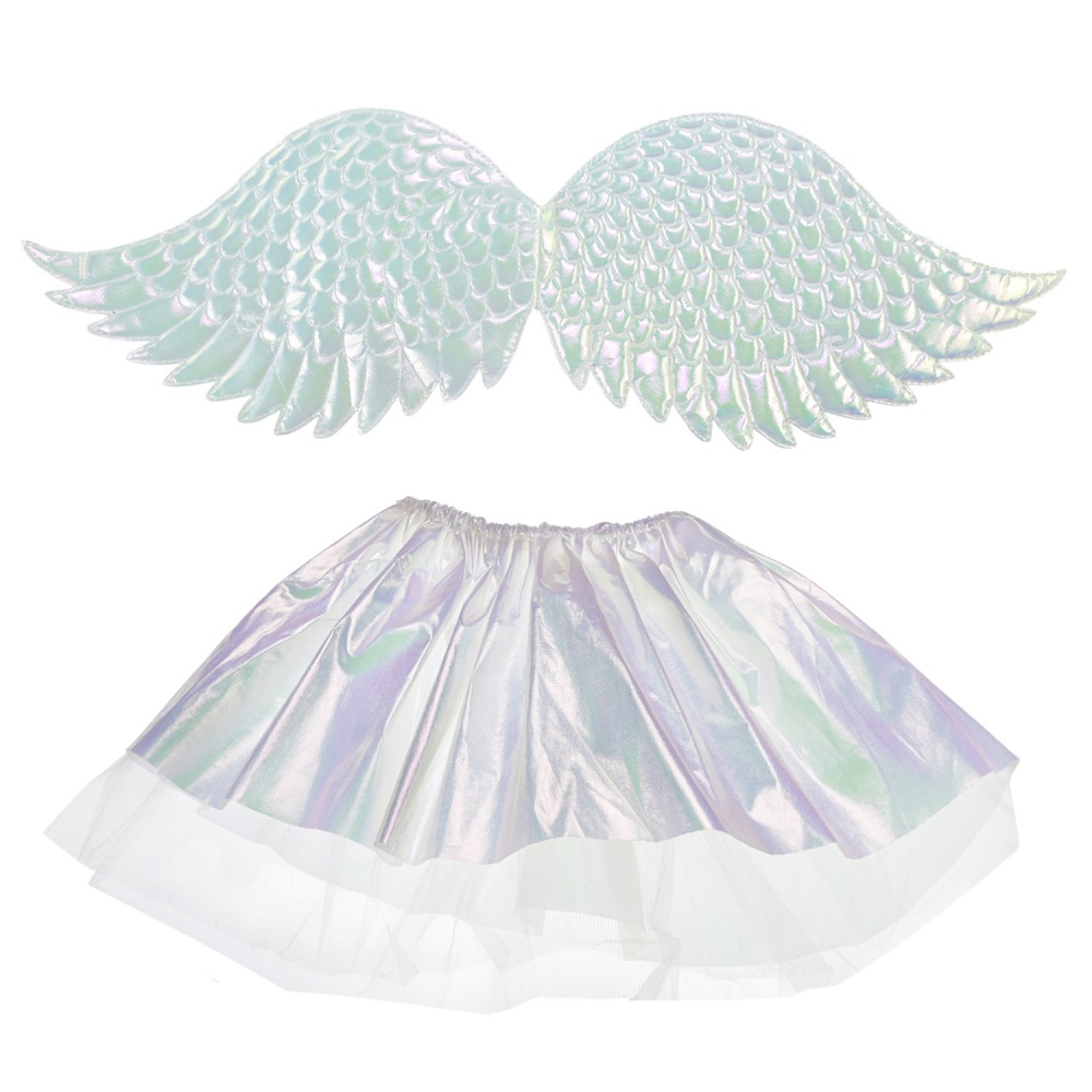 Костюм дитячий карнавальний Shantou (спідниця, крила, обруч) білий E2502