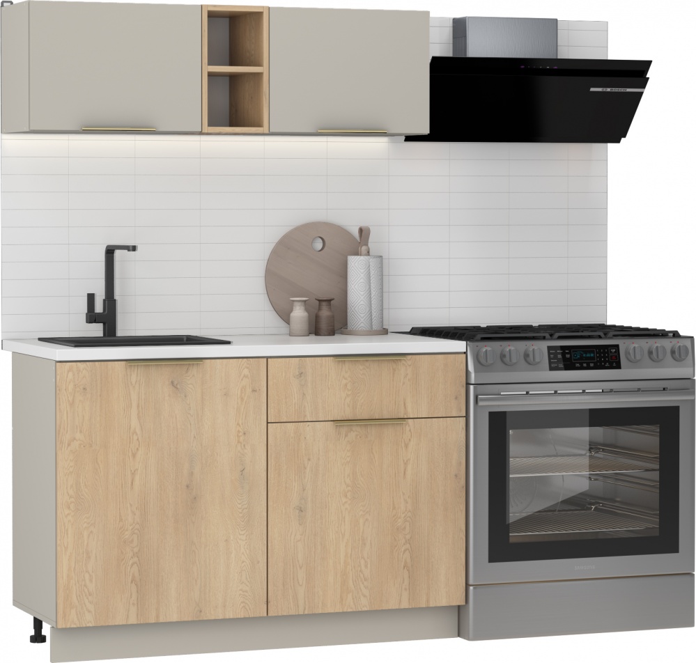 Кухня Грейд Инес ДСП 1,2мкашемир/дуб кремона торро/кашемир