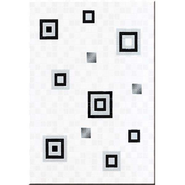 Декор Карпатская керамика Квадро Квадрат черный 250x333 мм