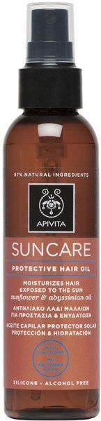 Масло Apivita для волос с подсолнухом и абиссинским маслом 150 мл