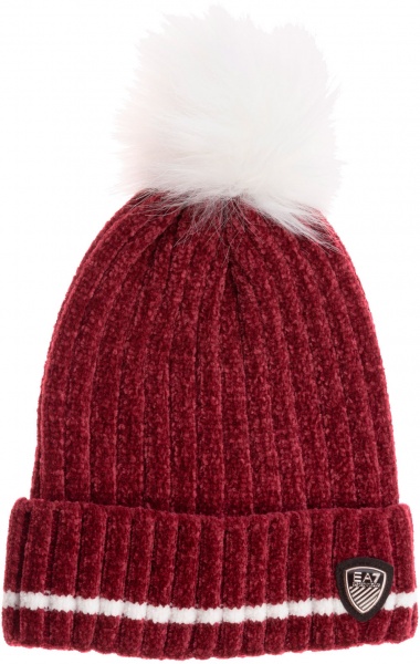 Шапка EA7 KNITTED BEANIE HAT 285630-0A133-08275 S червоний