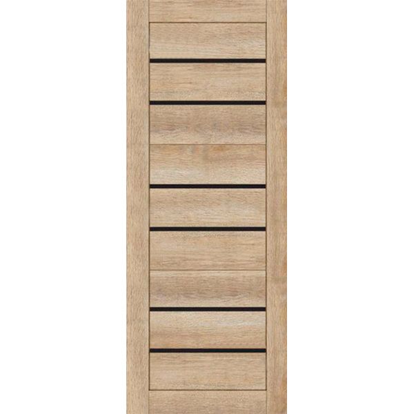 Дверне полотно ОМіС Lego 03 ПО чорне скло 700 мм дуб неаполь