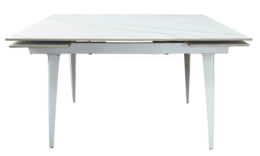 Стіл обідній Клайді 1200(1780)x800x750мм білий матовий/білий