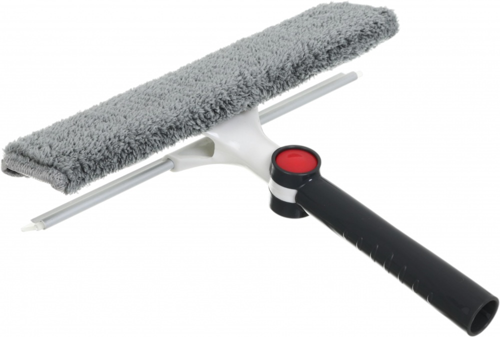 Швабра для вікон та дзеркал OBERY зі склизом 2в1 28 см сірий