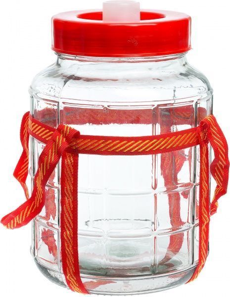 Бутель скляний із кришкою 9 л GL-70/9