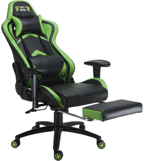 Кресло GT Racer X-2534-F черно-зеленый 
