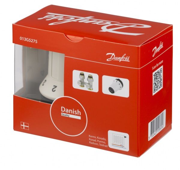 Комплект термостатичний Danfoss радіаторний RAS-CK + RLV-KS прямий