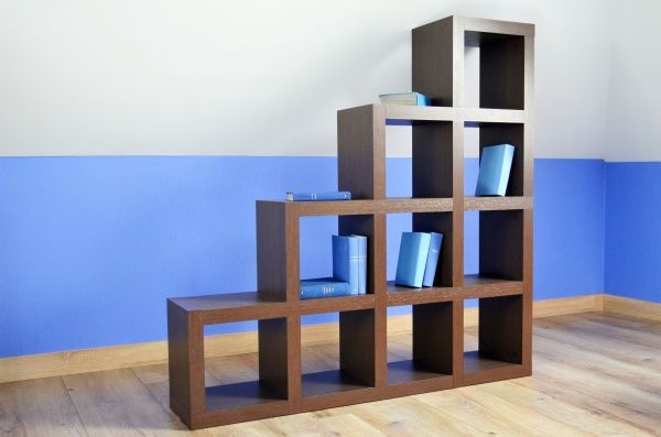 Книжкова шафа Inteo Кубус Стійка 4х4 (3D HDF) 1410x1410x290 мм венге 