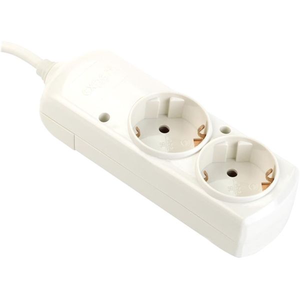 Удлинитель Exx-S2-3e-3x0.75 с заземлением 2 гнезда 3 м белый