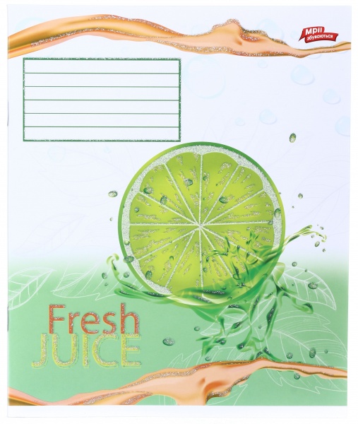 Тетрадь школьная с глитером 18 листов в клеточку в ассортименте Мечты сбываются