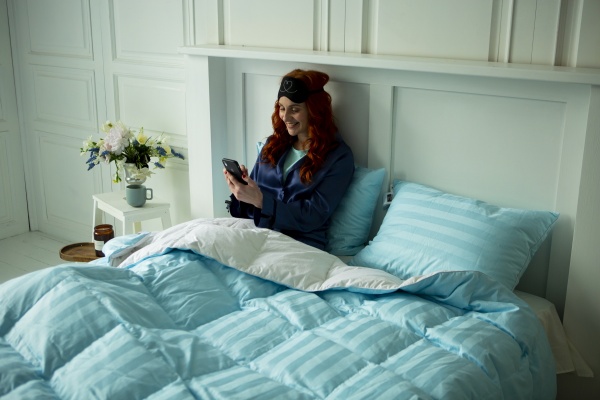 Подушка хлопковая 1292 Valentino Hand Made мягкая 50х70 см (2200001538078) MirSon 50x70 голубой