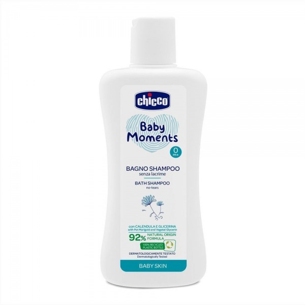 Шампунь детский Chicco Baby Moments «Без слез» с экстрактом календулы 200 мл (10590.00)