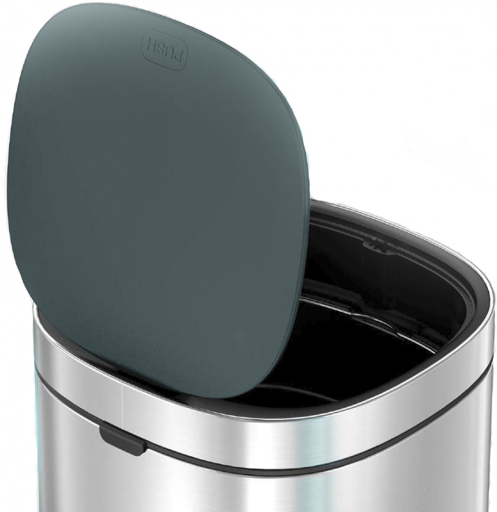 Відро для сміття LUNA HOME Touch Bin 300х300х625 мм 40 л нержавіюча сталь із зеленим 102373-HF002A