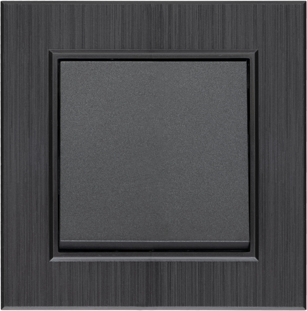 Механізм вимикача одноклавішний Makel Karea без підсвітки димчастий 57050001