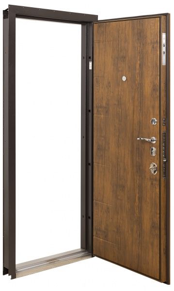 Двері вхідні Abwehr АП2-407 096Л (ШО) MOTTURA54787+ночник горіх шоколадний 2050x960мм ліві