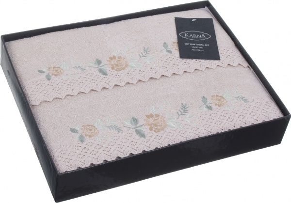 Набір рушників Amora бежевий Karna 