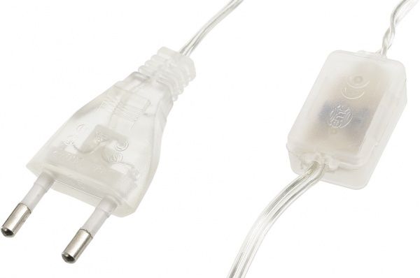 Электрогирлянда линейная внутренняя встроенный светодиод (LED) 20 ламп 3м Снежинки белые LD020W-AY/SF 