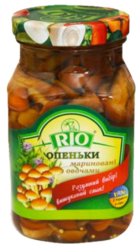 Опеньки ТМ Ріо мариновані з овочами 250г