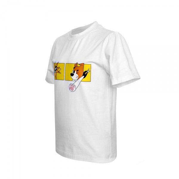 Футболка для девочек/для мальчиков WP Merchandise Бубух та Пес Патрон р.140 белый FWPTSBBDOG23WT140 