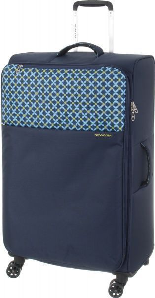 Валіза UP! (Underprice) N1118 синій із принтом 70x43,5x23/26+5 см 