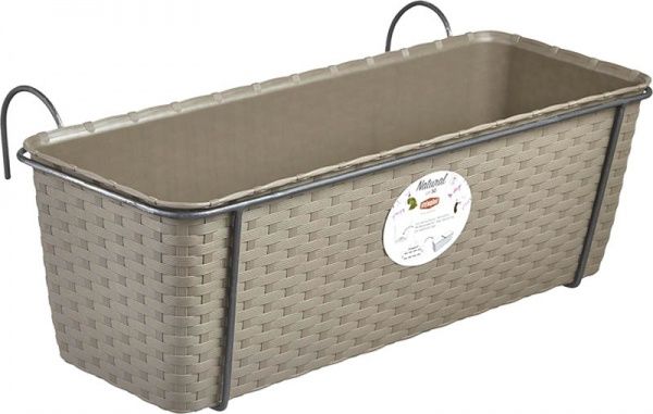 Ящик балконний Stefanplast Natural прямокутний 9,2л сірий (75853) 