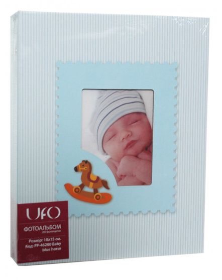 Фотоальбом UFO 10x15x200 PP-46200 BABY BLUE HORSE