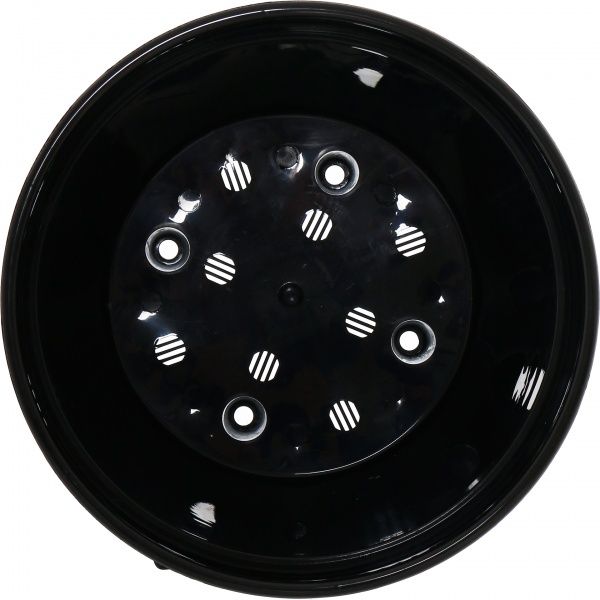 Горшок пластиковый Santino Асти круглый 15л золотистый/черный (AS6 AUR-NGR) 