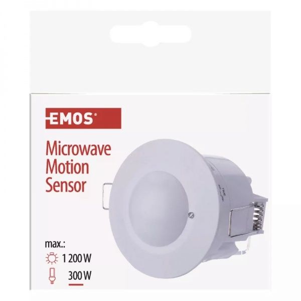 Датчик движения Emos микроволновой IP20 1200W G1190