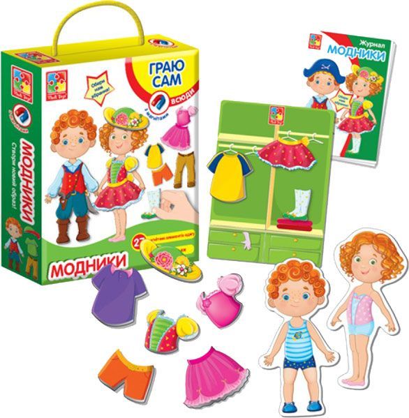 Магнітна гра-одягалка Vladi Toys Модники (укр.) VT3702-06