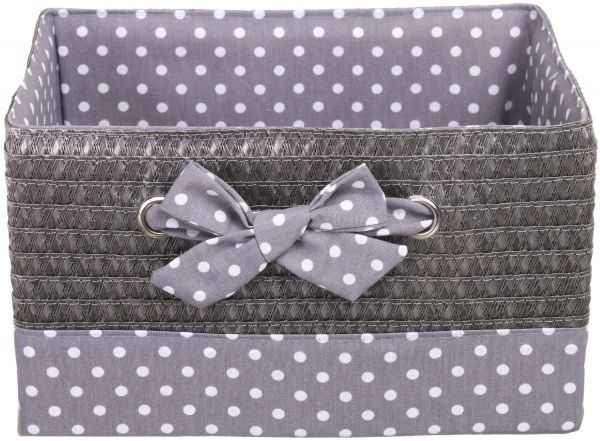 Корзина плетеная с текстилем Tony Bridge Basket 35x25x19 см DSA16-6AB-4 