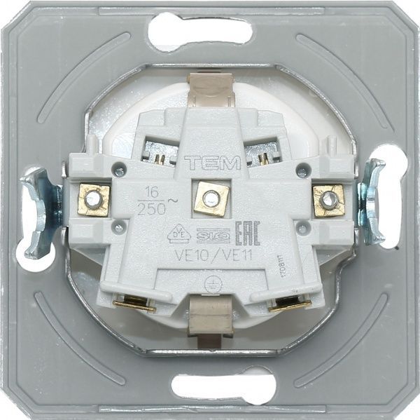 Розетка TEM Ekonomik 16 A 250 В з кришкою білий VE11PPXO-U