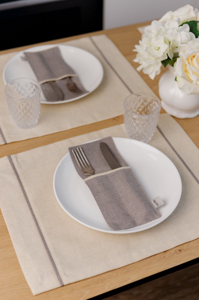 Серветка La Nuit - сет з кантом 35x45 см ваніль